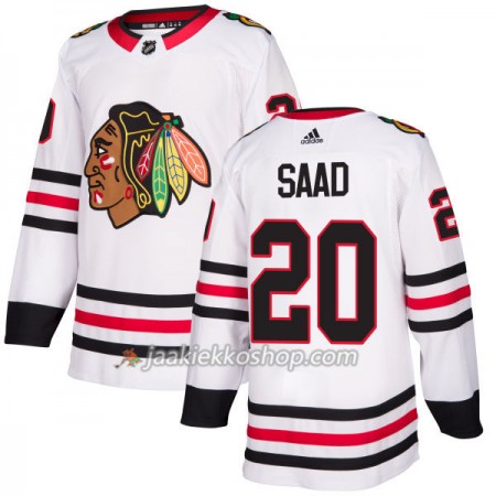 Miehille NHL Chicago Blackhawks Pelipaita Brandon Saad 20 Adidas 2017-2018 Valkoinen Authentic